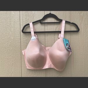 Vanity Fair Nearly Invisible Wireless Bra 44D In the Buff NWT